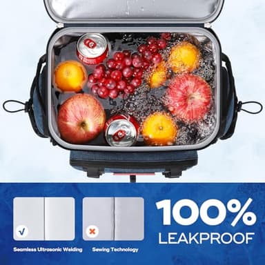 Maelstrom Backpack Cooler,Soft Lightweight Leakproof Cooler Backpack,50 Can Insulated Cooler Bag,Keeps 50 Cans Hot/Cold for Up to 16 Hours,Waterproof Lunch Backpack for Men Women-Blue - Image 3