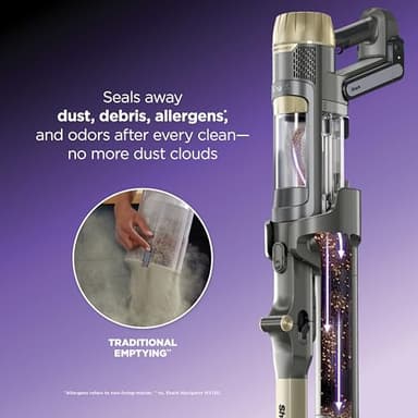 Shark PowerDetect Pet Plus Clean & Empty Cordless Stick Vacuum & Auto-Empty System, Powerful Suction, HEPA Filtration, Carpet & Hard Floor, Portable, Stick Vacuum for Pet Hair, Dark Gray, IP3253 - Image 3