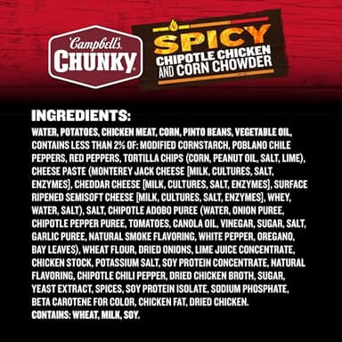 Campbell’s Chunky Soup, Chipotle Chicken Corn Chowder Soup, 18.8 oz Can (Pack of 12) - Image 3