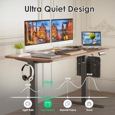 STARY Electric Standing Desk Adjustable Height Sit Stand Home Office Desk with Splice Board - Image 6