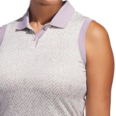 adidas Women's Ultimate365 Jacquard Sleeveless Polo Shirt - Image 4