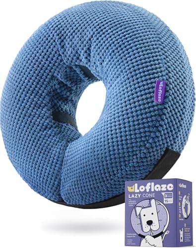 Loflaze Inflatable Dog Cone Collar - Dog Neck Donut Cone Collar Alternative After Surgery - Soft Cone for Large Medium Small Dogs Cats - Alternative Recovery E Collar (Blue, L) - Image 1