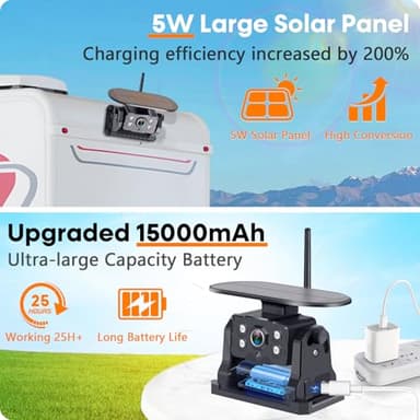 Wireless Backup Camera for RV Install-Free 7-Inch: Magnetic HD 1080P Recording Solar Rear View Camera No-Delay Signal with Touch Button Monitor System Y08 - Image 3