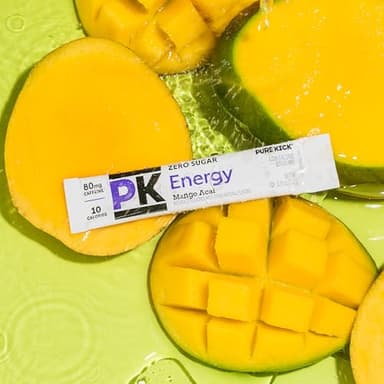 Pure Kick Energy Singles To Go Drink Mix, Mango Acai, Includes 12 Boxes with 6 Packets in each Box, 72 Total Packets - Image 5
