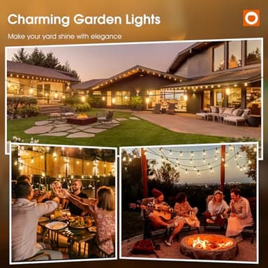 addlon 50FT LED Outdoor String Lights with Edison Shatterproof Bulbs, Weatherproof Strand, Commercial Grade Patio Lights, Decorative for Garden or Patio, Black - Image 8