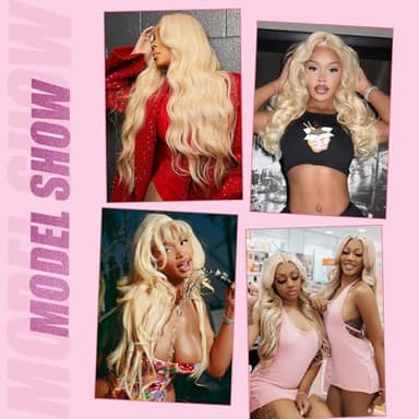 Shciyair 30 Inch 613 13x6 Lace Front Wig Human Hair 200 Density Blonde Wig Human Hair 613 HD Lace Frontal Wig 13x6 Body Wave Lace Front Wigs Human Hair Pre Plucked with Baby Hair - Image 5