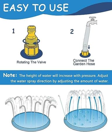 Raxurt Splash Pad for Kids and Dogs, 118'' Super Large Anti-Slip Splash Sprinkler Pad for Baby Toddler, Thicken Splash Pad Dog Pool Summer Outdoor Water Toys, 9.8FT Colorful - Image 7