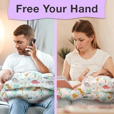 PILLANI Nursing Pillow for Breastfeeding, Breast Feeding Must Haves, New Mommy Essentials, Brest Feeding Pillow for Mom & Baby, Removable Cotton Cover, Adjustable Waist Strap, Breastfeeding Pillows - Image 8