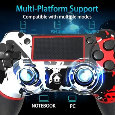 SZYUYU Wireless Controller for Ps4 Romote Compatible with Ps4/Slim/Pro/Windows PC, Controller for Ps4 with 3.5mm Audio Jack, Touch Pad,Six Axis Motion Control, Charging Cable (Flame White) - Image 9