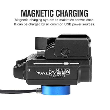 OLIGHT PL-Mini 2 Valkyrie 600 Lumens Magnetic USB Rechargeable Compact Weaponlight with Adjustable Rail, High Performance CW LED Tactical Flashlight with Built-in Battery - Image 6