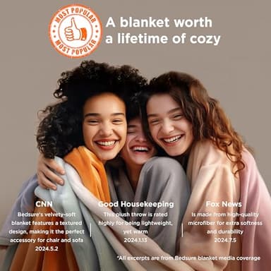 Bedsure GentleSoft Fleece Blanket Twin Size Grey - 300GSM Lightweight Plush Fuzzy Cozy Soft Warm Blanket for Bed, Sofa, Couch, Travel, Camping, 60x80 inches - Image 5