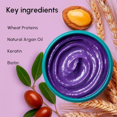 MAREE Purple Hair Mask – Toner for Blonde Hair – Purple Conditioner for Orange Brassy Bleached Highlighted – Grey, Silver, Ash Color Treated – Keratin Hair Care & Biotin – Matizador Para Cabello Rubio - Image 3