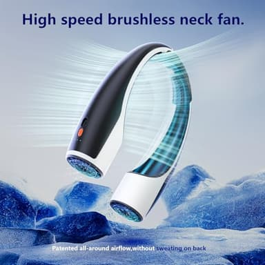 Rohent Portable Hands-Free Neck Fan - 4000mAh Battery, USB-C Rechargeable, Ultra-Quiet, 4 Adjustable Speeds – Perfect for Office, Outdoor, and Travel Use - Image 3