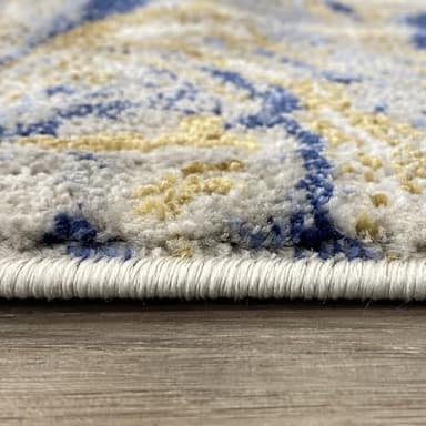 LUXE WEAVERS Marble Swirl Abstract Area Rug, Blue 8x10 - Image 4