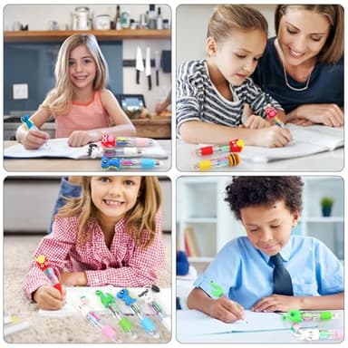 12Pcs Mini Multicolor Pens in One 4-in-1 Cute Pens Bulk for Kids, Ballpoint Pen for Birthdays and Children's Parties, Fun Pen Gifts Assorted Ink Kawaii Pen - Image 5