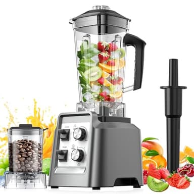 Smoothie Blender - Powerful Blender for Smoothies, Blenders for Kitchen with 68Oz Pitcher & 20Oz Grinder, Adjustable Speeds, Timing Control, BPA Free - Image 1
