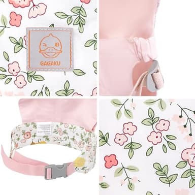 GAGAKU Baby Doll Carrier for Little Girls Toy Baby Carrier for Dolls Baby Doll Accessories for Toddlers Backpack Doll Swing Bassinet - Pink - Pumpkin Plum Blossom - Image 3