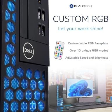 Dell RGB PC Computer | Windows 11 Pro | Ultra Fast Intel i5-8500 | 16GB DDR4 RAM + 500GB SSD | Reburshied 24" Monitor | Internal 5G WiFi + BT (Renewed) - Image 2