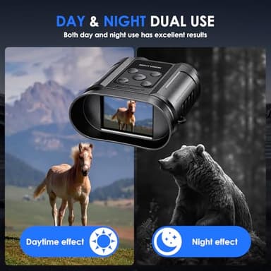 Night Vision Goggles,Compact Night Vision Binoculars,32GB Card Included, Photo/Video Capture,Outdoor tools for Education, Wildlife Watching,Gifts for Boy, Gifts for Men, Gifts for Father (Pearl Black) - Image 4