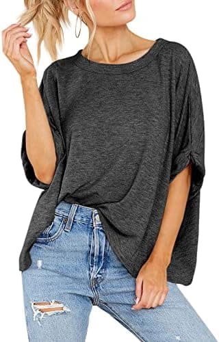 Women Oversized T-Shirt Summer Casual Short Sleeve Loose Tee Tops - Image 3