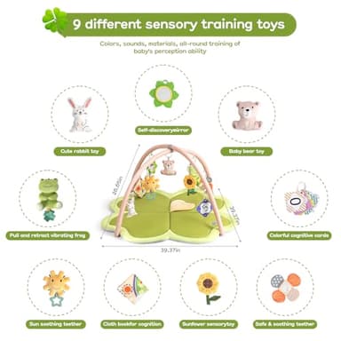 Baby Play Mat Activity Gym for Babies and Toddlers, Four-Leaf Clover Baby Play Gyms & Playmats for Babies - Image 3