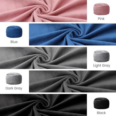Kromax Large 3.5’ Bean Bag Chair for Kids, Teens, Adults, Memory Foam, Easy to Clean Washable Soft Suede Cover, Reinforced Zipper, Perfect for Living Room, Den, Bedroom, or Dorm, Dark Grey - Image 6