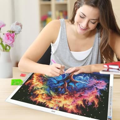 JOOZ Large Diamond Art Kits for Adults - Tree of Life Diamond Painting Kits for Adults, DIY Full Drill Tree of Life Diamond Art Painting, Gem Painting Kit for Wall Decor 27.5 X 15.7 Inch - Image 4