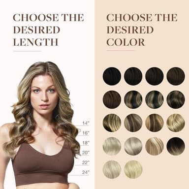GOO GOO Clip in Hair Extensions Real Human Hair, Remy Human Hair Extensions Clip ins for Women, Natural Human Hair, 22inch 150g 7Pcs, 5A/90/16F Bahamian Balayage - Image 7