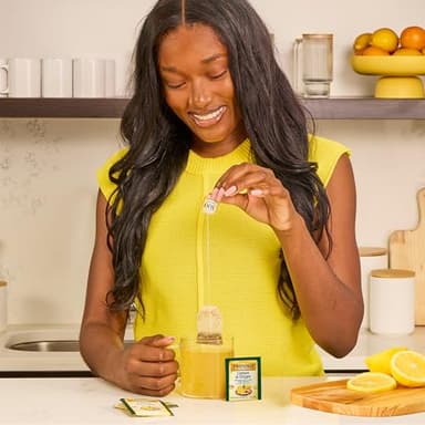 Twinings Lemon & Ginger Herbal Tea Individually Wrapped Bags, 100 Count (Pack of 1), Tangy Lemon, Spicy Ginger, Naturally Caffeine-Free, Enjoy Hot or Iced, 100 Teabags - Image 3