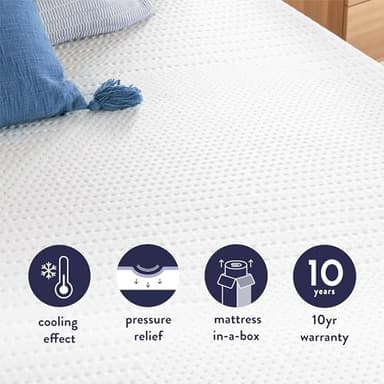 Best Price Mattress 5 Inch Twin Mattress, Cooling Gel Memory Foam Mattress for Kids and Adults, Medium Firm Mattress, Bed-in-A-Box, White - Image 8