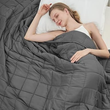 Weighted Blanket for Adults 20lbs, 80"x87", King Size Cooling Heavy Throw Blanket for 130-220lbs, Microfiber Soft Thick Big Blankets Weighted Comforter Breathable Gift for Sleeping, Grey - Image 1