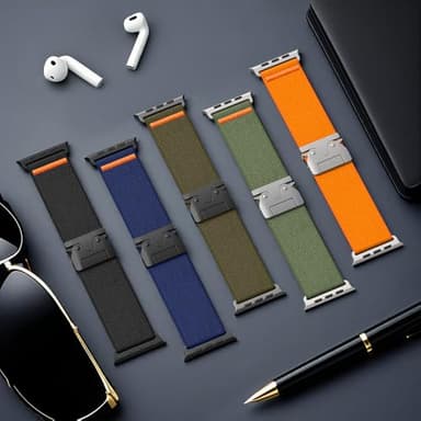 Elastic Sport Band for Apple Watch Ultra 3/2/1 Bands 49mm 46mm 45mm 44mm 42mm 41mm 40mm 38mm Men Women, Adjustable Parachute Buckle Nylon Fabric Wristband for iWatch Series 11 10 SE 9 8 7 6 5 4 3 - Image 5