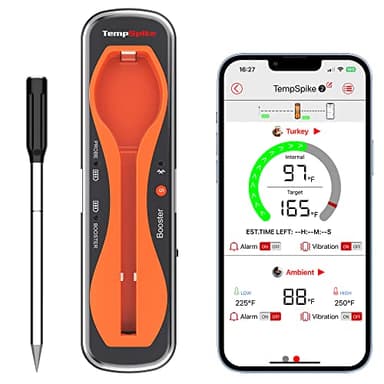 ThermoPro TempSpike 500 ft Wireless Meat Thermometer Digital, Bluetooth Meat Thermometer Wrieless for Beef Lamb Chicken Turkey, Smoker Acccessories for Rotisserie Sous Vide BBQ Oven Air Fryer - Image 1