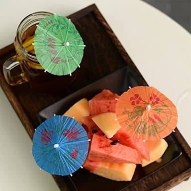 200PCS YAOSHENG 4 Inch Drink Umbrellas, Cocktail Picks, Colorful Cocktail Umbrellas Toothpicks for Drink&Food Restaurant, Bar,Hawaiian Beach Party Cake Decorating Supplies (Colorful) - Image 6