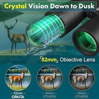 15x52 Binoculars for Adults High Powered - OPAITA Bird Watching Binoculars Lightweight with HD Large Range View Powerful for Hunting Traveling Stargazing Cruise Trip Sports - Image 3