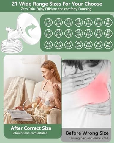 Breast Pump Parts Compatible with Spectra S1/S2/9 Plus/Synergy Gold, Full Set Replacement Parts for Spectra Include 19mm Flange, Duckbill Valve, Backflow Protector, Tubing, Bottle, Not Original Parts - Image 4