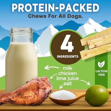 EcoKind Premium Gold Yak Cheese Himalayan Dog Chews, Healthy Dog Treats for Small Dogs, All Natural, High Protein Dog Chew, Chicken, Small - 8 Chews - Image 2