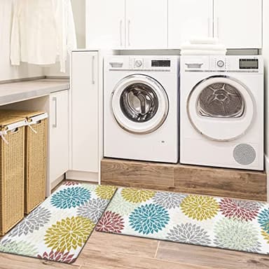 HEBE Anti Fatigue Kitchen Rug Sets 2 Piece Non Slip Kitchen Mats for Floor Cushioned Kitchen Rugs and Mats Waterproof Comfort Standing Mat Runner for Kitchen,Home Office,Sink,Laundry - Image 8