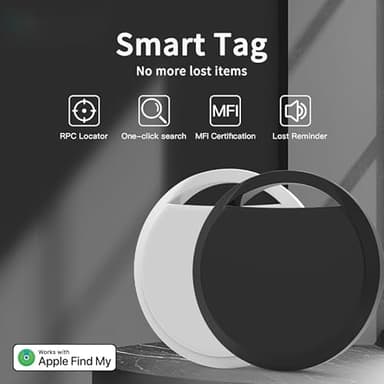 Air Tracker Tags 4 Pack Smart Tag Bluetooth Trackers Work with Apple Find My (iOS Only), Lightweight Tag Prevent Loss of Luggage Wallets Keys Bags,Replaceable Battery,IP67 Waterproof - Image 2