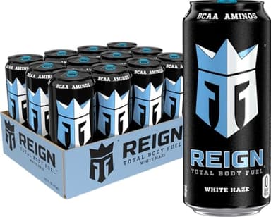 Reign Total Body Fuel, White Haze, Fitness & Performance Drink, 16 Fl Oz (Pack of 12) - Image 1