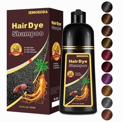 Wine Red Hair Dye Shampoo 3 in 1, Long-lasting & Natual Hair Color Shampoo, Herbal Ingredients Natural Shampoo Hair Dye Effect in Minutes, Gifts for Men Women 500ml - Image 1