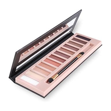 BOLOPER 2 Pack 12 Colors Makeup Nude Colors Eyeshadow Palette Natural Nude Matte Shimmer Glitter Pigment Eye Shadow Pallete Set Waterproof Smokey Professional Beauty Makeup Kit (2 PCS) - Image 6