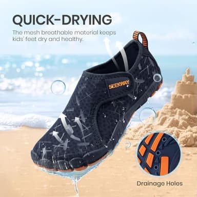 SEEKWAY Barefoot Water Shoes for Kids - Wide Toe Box and Quick-Dry Sand Shoes Toddler for Hiking Swim Beach Pool Kayak Sport Accessories, Camping Essentials Non-Slip for Boys Girls Sizes - Image 2