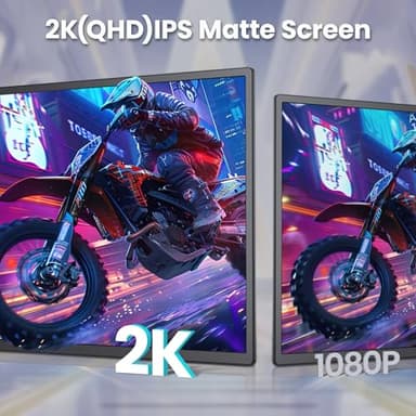2K 180Hz Portable Monitor,23.8" 2560x1440 QHD 120% SRGB IPS FreeSync Gaming Moniter USB-C HDMI Large Work Home Office Second Monitor VESA Mountable, Adjustable Tilt & Height for Laptop, PS4,Xbox - Image 2
