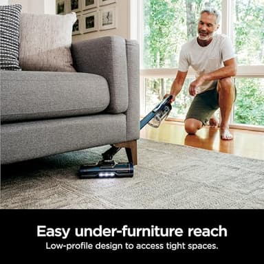 Shark Cordless Vacuum Cleaner with HEPA Filter, Lightweight, Portable, Rechargeable, Powerful Pet Hair Pickup, Removable Handheld, Crevice Tool, Dusting Brush, 50-min Runtime, Blue, IZ363HT - Image 3