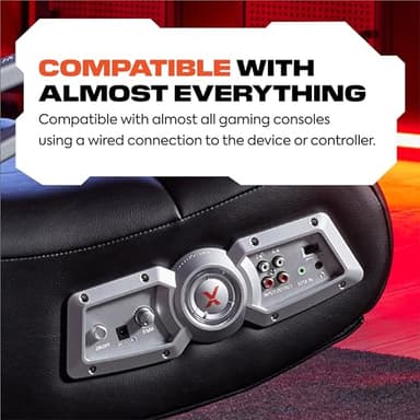 X Rocker SE Pro Video Gaming Lounging Pedestal Chair, Wireless Audio, 2 Speakers, Subwoofer, Foldable, Padded Armrest, 5127401, 30.7" x 30.7" x 39.76", Amazon Exclusive, Black - Image 7