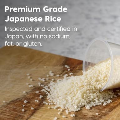 IRIS Ultra Premium Japanese Short Grain White Sticky Sushi Rice, Nanatsuboshi, Dried Uncooked Rice, Gluten Free, Vegan, Low Fat, Product of Japan, 3.3 lb (5-Pack, 300g) - Image 5