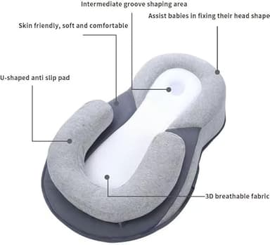 Bassinet Baby Snuggle Bed Adjustable Baby Wedge Lounger Perfect for Reducing Spit-Up Baby Anti Overflow and Choking Milk - Image 7