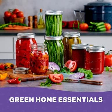 Wide Mouth Mason Jars 16 oz [18 Pack] With Mason Jar Lids and Bands, Mason Jars 16 oz - For Canning, Fermenting, Pickling - Jar Décor - Microwave/Freeze/Dishwasher Safe. - Image 8