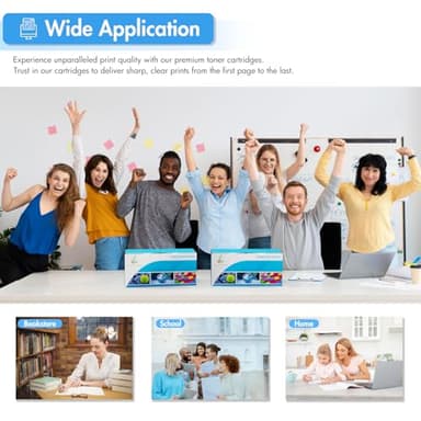206A Toner Cartridges 4 Pack: M283fdw 206X Set Compatible Replacement for HP 206A 206X Color Laserjet Pro MFP M283fdw M283cdw M255dw M282 M283 M255 Printer High Yield Ink (Black Cyan Yellow Magenta) - Image 8